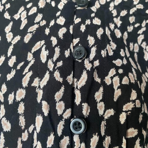 Anthropologie Cloth & Stone Rachel Tie-Front Long Sleeves Blouse Size S - Picture 5 of 7